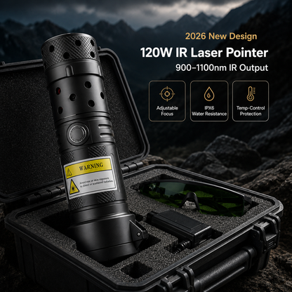 🔥2026 Brand New 120W 900-1100nm High-Power IR Laser Pointer