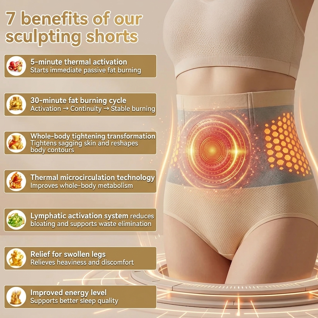💞Yagoo™ 4-in-1 Shaping and Fat-Burning Microfiber Shorts