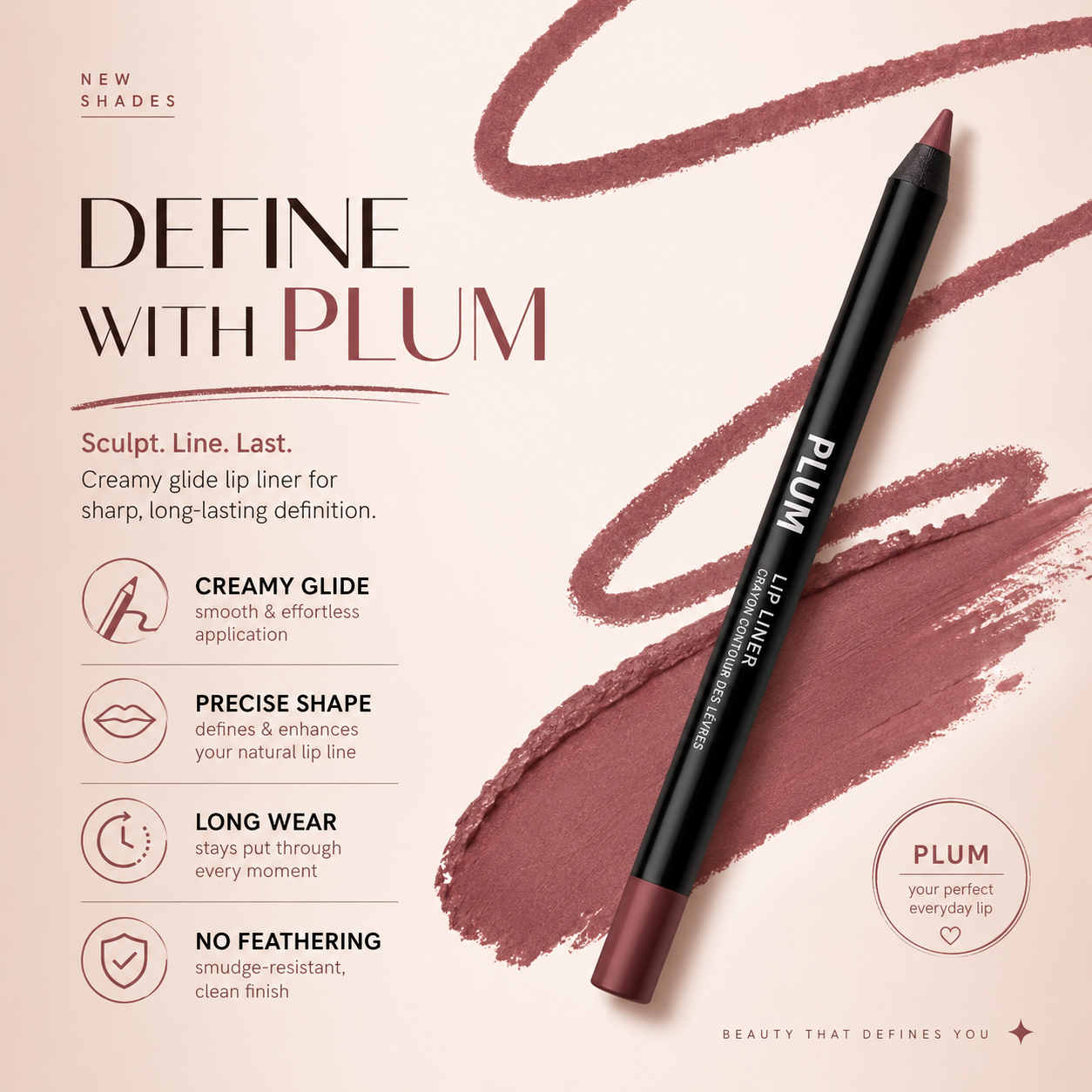 24HR Smooth Lip Liner - Precise Definition, All-Day Wear