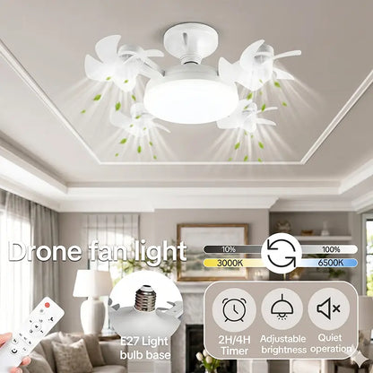 Foldable LED Ceiling Fan Light with Remote Control