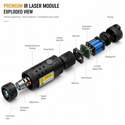 🔥2026 Brand New 120W 900-1100nm High-Power IR Laser Pointer