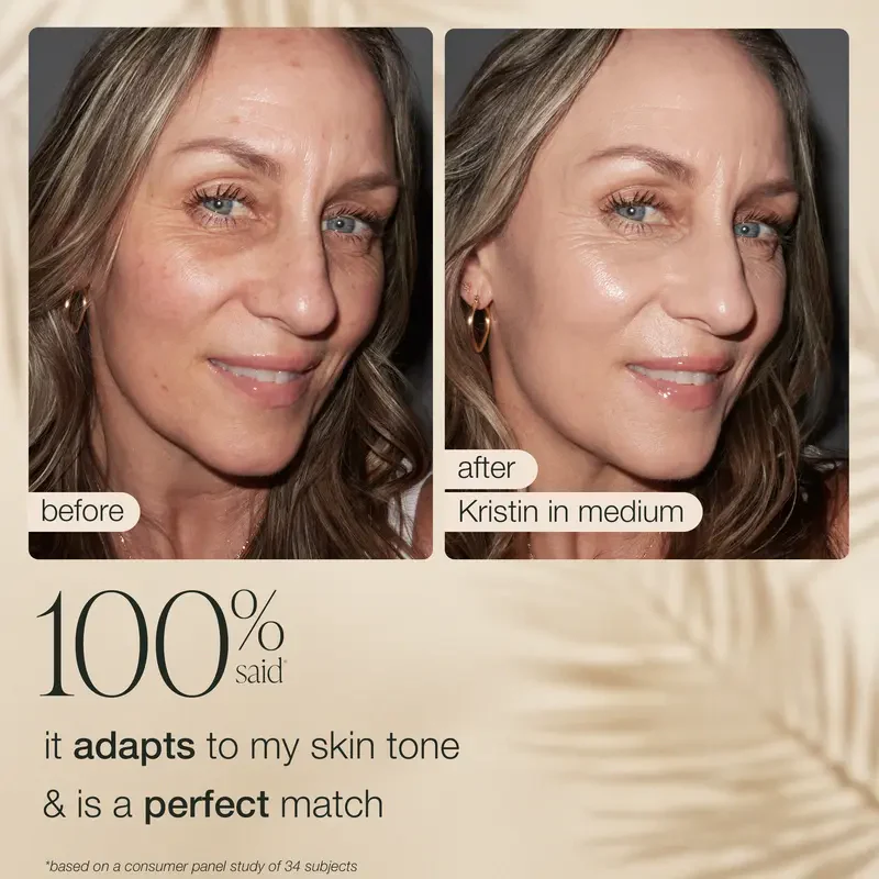 CC Color-Correcting Tinted Serum - Lightweight,Shade-Adaptive Coverage with 24H Hydration &16H Waterproof Wear