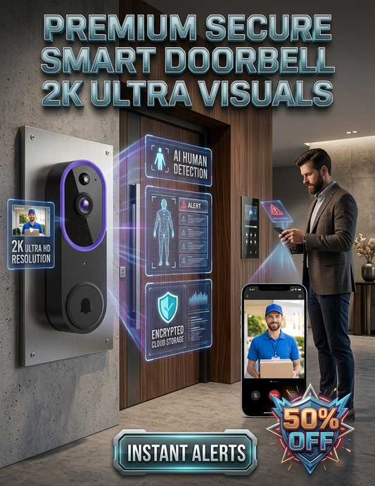 ⚡Almost Gone! Smart Video Doorbell Camera - 1080P HD Security with AI Detection & Night Vision