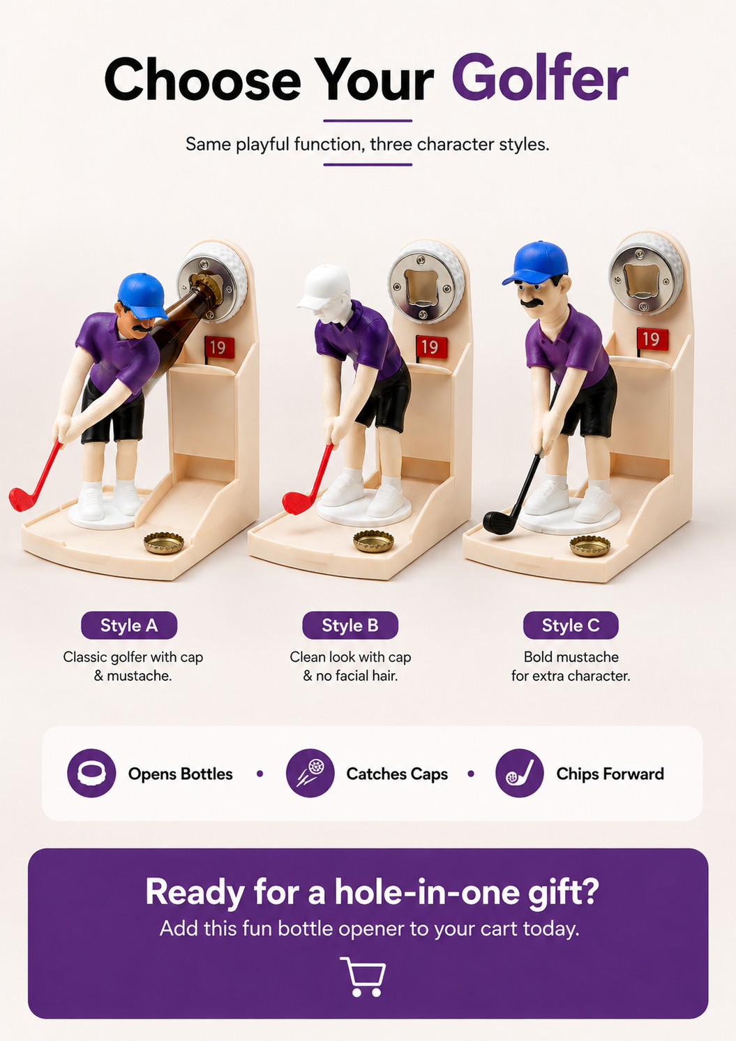 Golf Bottle Opener Game – Fun Gift for Golf & Beer Lovers