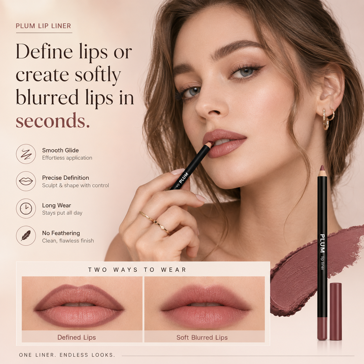 24HR Smooth Lip Liner - Precise Definition, All-Day Wear