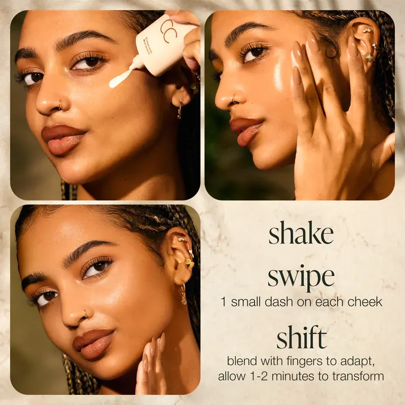 CC Color-Correcting Tinted Serum - Lightweight,Shade-Adaptive Coverage with 24H Hydration &16H Waterproof Wear