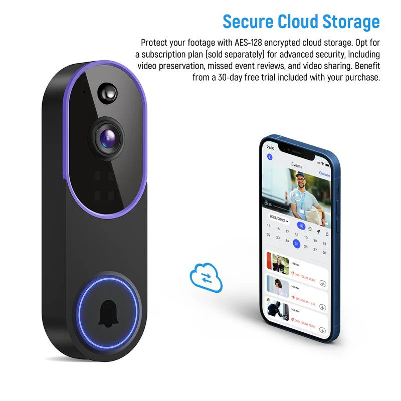 ⚡Almost Gone! Smart Video Doorbell Camera - 1080P HD Security with AI Detection & Night Vision